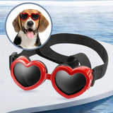 Maxbell Dog Goggles Wind Protection Cat Glasses Waterproof Small Dog Sunglasses Red