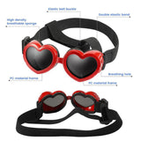 Maxbell Dog Goggles Wind Protection Cat Glasses Waterproof Small Dog Sunglasses Red