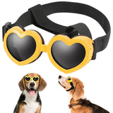 Maxbell Dog Goggles Wind Protection Cat Glasses Waterproof Small Dog Sunglasses Yellow