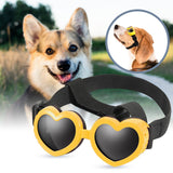Maxbell Dog Goggles Wind Protection Cat Glasses Waterproof Small Dog Sunglasses Yellow
