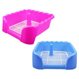 Maxbell Dog Toilet Puppy Potty Tray Indoor Outdoor Pet Pee Toilet for Medium Dogs Blue