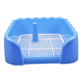 Maxbell Dog Toilet Puppy Potty Tray Indoor Outdoor Pet Pee Toilet for Medium Dogs Blue