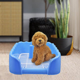 Maxbell Dog Toilet Puppy Potty Tray Indoor Outdoor Pet Pee Toilet for Medium Dogs Blue