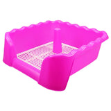 Maxbell Dog Toilet Puppy Potty Tray Indoor Outdoor Pet Pee Toilet for Medium Dogs Rose Red