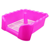 Maxbell Dog Toilet Puppy Potty Tray Indoor Outdoor Pet Pee Toilet for Medium Dogs Rose Red