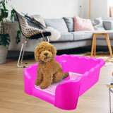 Maxbell Dog Toilet Puppy Potty Tray Indoor Outdoor Pet Pee Toilet for Medium Dogs Rose Red