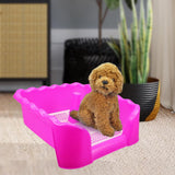 Maxbell Dog Toilet Puppy Potty Tray Indoor Outdoor Pet Pee Toilet for Medium Dogs Rose Red