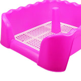 Maxbell Dog Toilet Puppy Potty Tray Indoor Outdoor Pet Pee Toilet for Medium Dogs Rose Red
