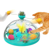 Maxbell Cat Windmill Pet Toy Educational Toys Accs Natural Catnip Exercise Playing Blue