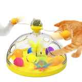 Maxbell Cat Windmill Pet Toy Educational Toys Accs Natural Catnip Exercise Playing Yellow