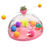 Maxbell Cat Windmill Pet Toy Educational Toys Accs Natural Catnip Exercise Playing Pink