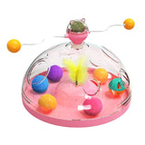 Maxbell Cat Windmill Pet Toy Educational Toys Accs Natural Catnip Exercise Playing Pink