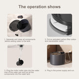Maxbell Automatic Pet Cat Water Fountain Water Dispenser Night Light Indoor 3L Black