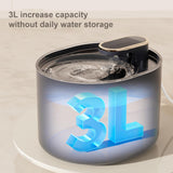 Maxbell Automatic Pet Cat Water Fountain Water Dispenser Night Light Indoor 3L Black