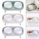 Maxbell Pet Dog Bowl Stand 2 Modes Height Pet Bowls Elevated Feeder Food Container Green