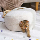 Maxbell Puppy Kitten House Self Warming Nest Dog Bed for Indoor Cats Little Dogs White