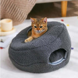 Maxbell Puppy Kitten House Self Warming Nest Dog Bed for Indoor Cats Little Dogs Grey