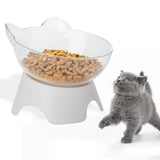 Maxbell Elevated Cat Food Bowls with Stand Dispenser Feeder Raised Dish Bowl Clear