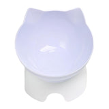 Maxbell Elevated Cat Food Bowls with Stand Dispenser Feeder Raised Dish White Bowl