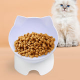 Maxbell Elevated Cat Food Bowls with Stand Dispenser Feeder Raised Dish White Bowl