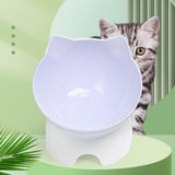 Maxbell Elevated Cat Food Bowls with Stand Dispenser Feeder Raised Dish White Bowl