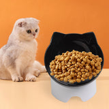 Maxbell Elevated Cat Food Bowls with Stand Dispenser Feeder Raised Dish Bowl Black