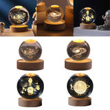 Maxbell Galaxy Crystal Ball Night Light Desktop Lamp Dinner Table Office Dorm Home Solar