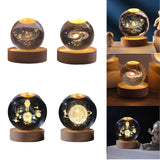 Maxbell Galaxy Crystal Ball Night Light Desktop Lamp Dinner Table Office Dorm Home Solar