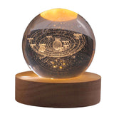 Maxbell Galaxy Crystal Ball Night Light Desktop Lamp Dinner Table Office Dorm Home Solar