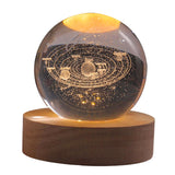 Maxbell Galaxy Crystal Ball Night Light Desktop Lamp Dinner Table Office Dorm Home Solar