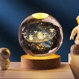 Maxbell Galaxy Crystal Ball Night Light Desktop Lamp Dinner Table Office Dorm Home Solar