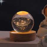 Maxbell Galaxy Crystal Ball Night Light Desktop Lamp Dinner Table Office Dorm Home Solar