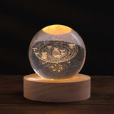 Maxbell Galaxy Crystal Ball Night Light Desktop Lamp Dinner Table Office Dorm Home Solar