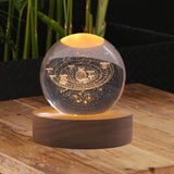 Maxbell Galaxy Crystal Ball Night Light Desktop Lamp Dinner Table Office Dorm Home Solar
