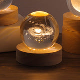 Maxbell Galaxy Crystal Ball Night Light Desktop Lamp Dinner Table Office Dorm Home Galaxy