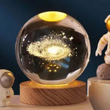 Maxbell Galaxy Crystal Ball Night Light Desktop Lamp Dinner Table Office Dorm Home Galaxy