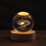 Maxbell Galaxy Crystal Ball Night Light Desktop Lamp Dinner Table Office Dorm Home Galaxy