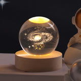 Maxbell Galaxy Crystal Ball Night Light Desktop Lamp Dinner Table Office Dorm Home Galaxy