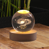 Maxbell Galaxy Crystal Ball Night Light Desktop Lamp Dinner Table Office Dorm Home Galaxy