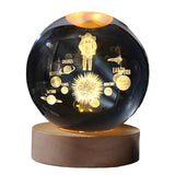Maxbell Galaxy Crystal Ball Night Light Desktop Lamp Dinner Table Office Dorm Home Space Man
