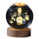 Maxbell Galaxy Crystal Ball Night Light Desktop Lamp Dinner Table Office Dorm Home Space Man