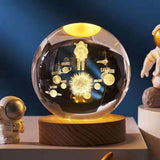 Maxbell Galaxy Crystal Ball Night Light Desktop Lamp Dinner Table Office Dorm Home Space Man