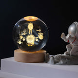 Maxbell Galaxy Crystal Ball Night Light Desktop Lamp Dinner Table Office Dorm Home Space Man