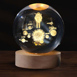 Maxbell Galaxy Crystal Ball Night Light Desktop Lamp Dinner Table Office Dorm Home Space Man