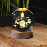 Maxbell Galaxy Crystal Ball Night Light Desktop Lamp Dinner Table Office Dorm Home Space Man