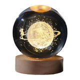 Maxbell Galaxy Crystal Ball Night Light Desktop Lamp Dinner Table Office Dorm Home Spacewalk