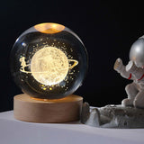 Maxbell Galaxy Crystal Ball Night Light Desktop Lamp Dinner Table Office Dorm Home Spacewalk