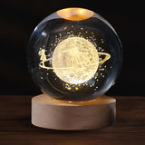 Maxbell Galaxy Crystal Ball Night Light Desktop Lamp Dinner Table Office Dorm Home Spacewalk