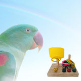 Maxbell Wooden Parrot Intelligence Toy Bird Training Toys for Large Conures Macaws