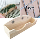 Maxbell Wood Rabbit Hay Feeder Manger Cage Hanging Small Animals Hamster Chinchilla